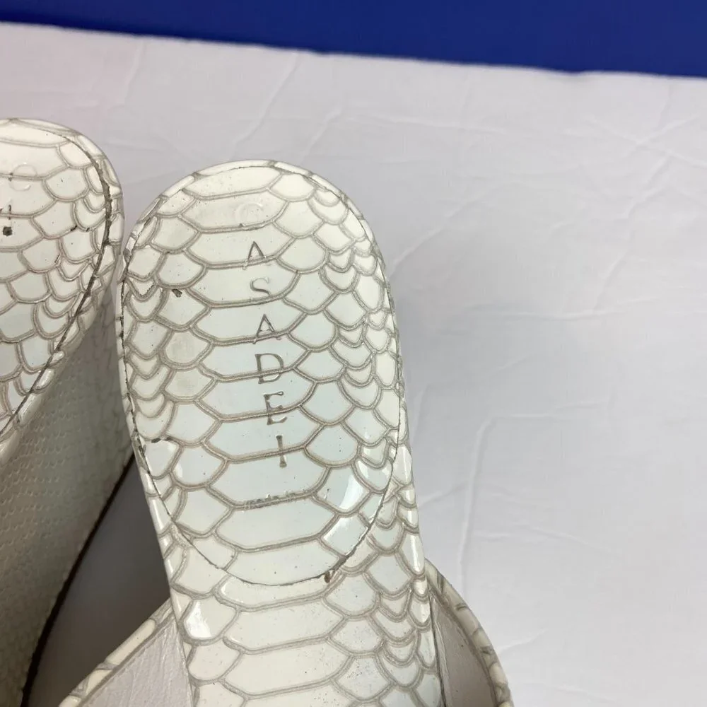 CASADEI White Snake  Wedge Platform Sz  EU 38.5